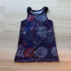 Cat & Jack Girls 2T Fireworks Print Tank Dress